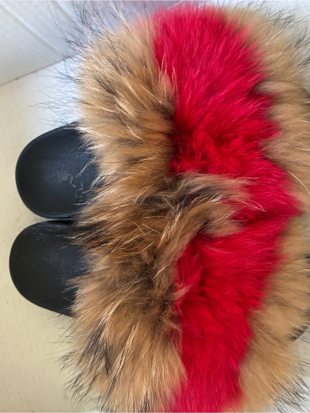 TFP “The Fashion Project” Europe fur sandals size 12 preowned